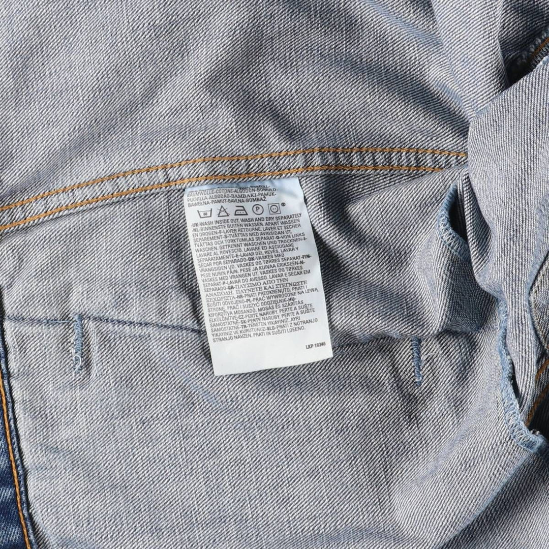 Levi's 70550-0414 Euro Model Denim Jacket, G-Jean, Men's XXL cotton blue type Vintage Second Hand