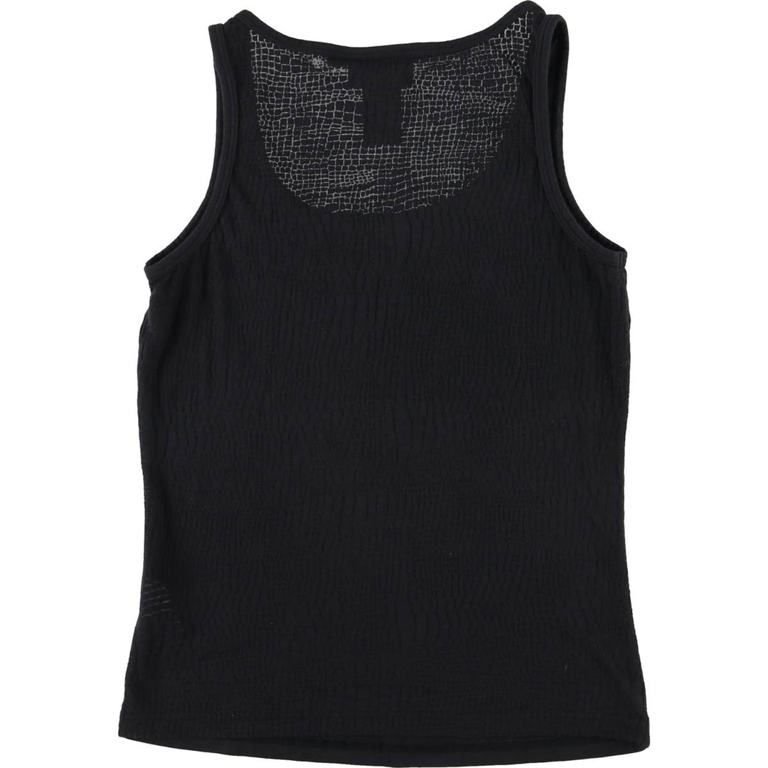 Harley-Davidson Studded Tank Top with Openwork Pattern, Women's Size M cotton black type Vintage Second Hand