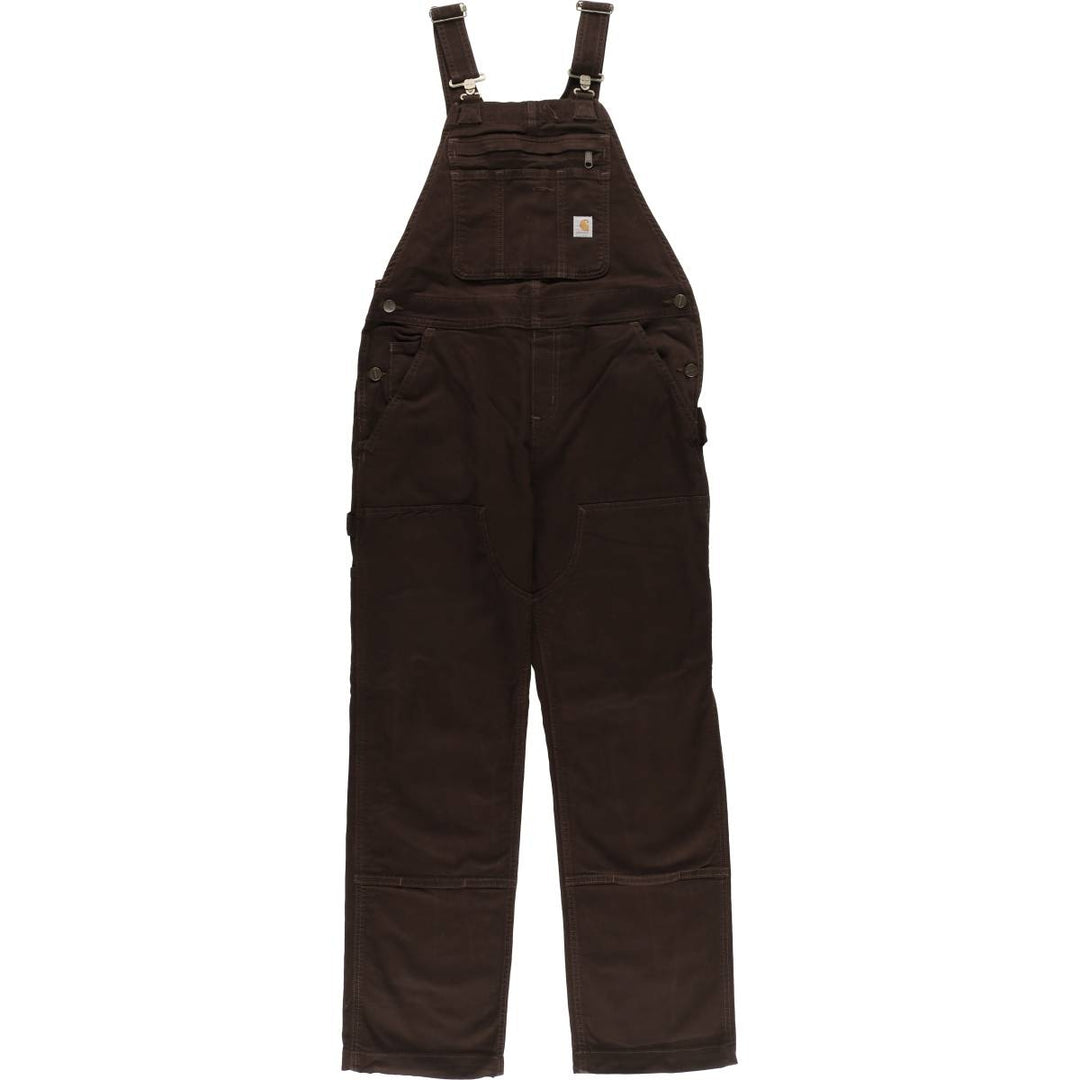 Big size Carhartt double knee duck overalls for women, equivalent to XXL (w36) cotton brown type Vintage Second Hand