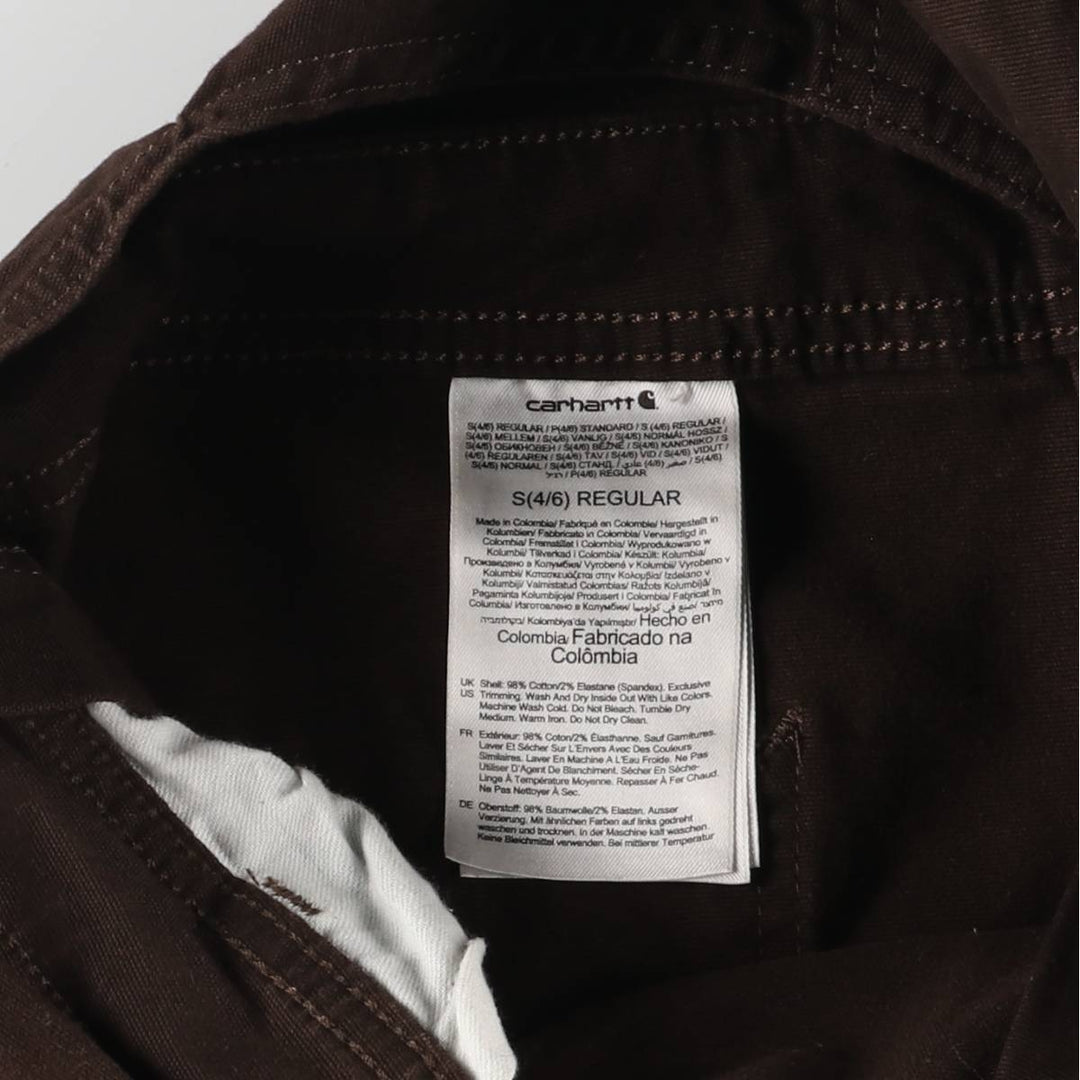 Big size Carhartt double knee duck overalls for women, equivalent to XXL (w36) cotton brown type Vintage Second Hand