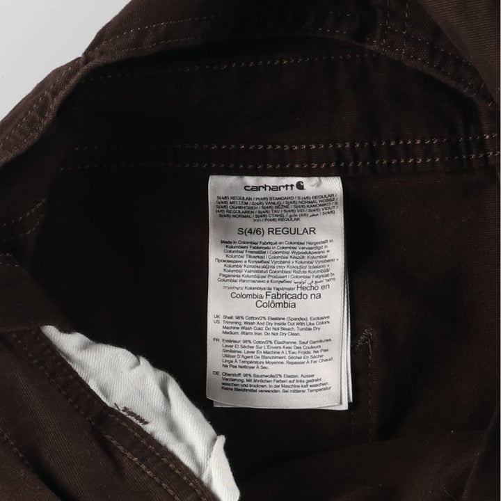 Big size Carhartt double knee duck overalls for women, equivalent to XXL (w36) cotton brown type Vintage Second Hand