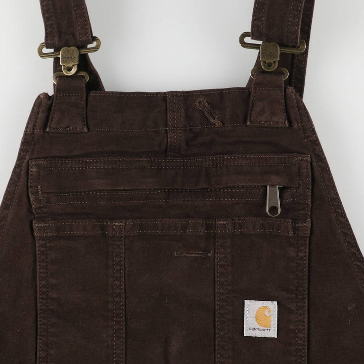 Big size Carhartt double knee duck overalls for women, equivalent to XXL (w36) cotton brown type Vintage Second Hand