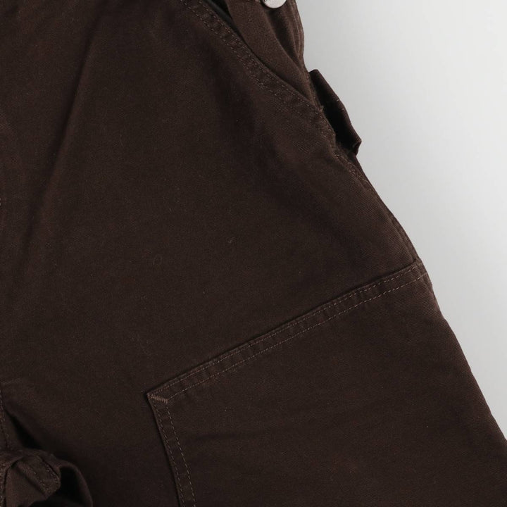 Big size Carhartt double knee duck overalls for women, equivalent to XXL (w36) cotton brown type Vintage Second Hand