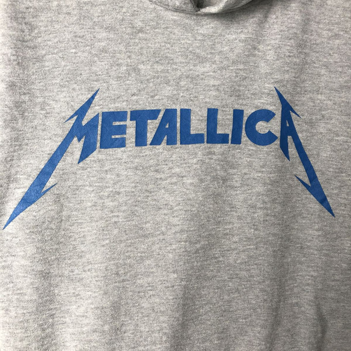 METALLICA Skull Pattern Band Sweat Pullover Hoodie Men's L size cotton gray type Vintage Second Hand