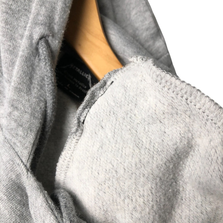 METALLICA Skull Pattern Band Sweat Pullover Hoodie Men's L size cotton gray type Vintage Second Hand