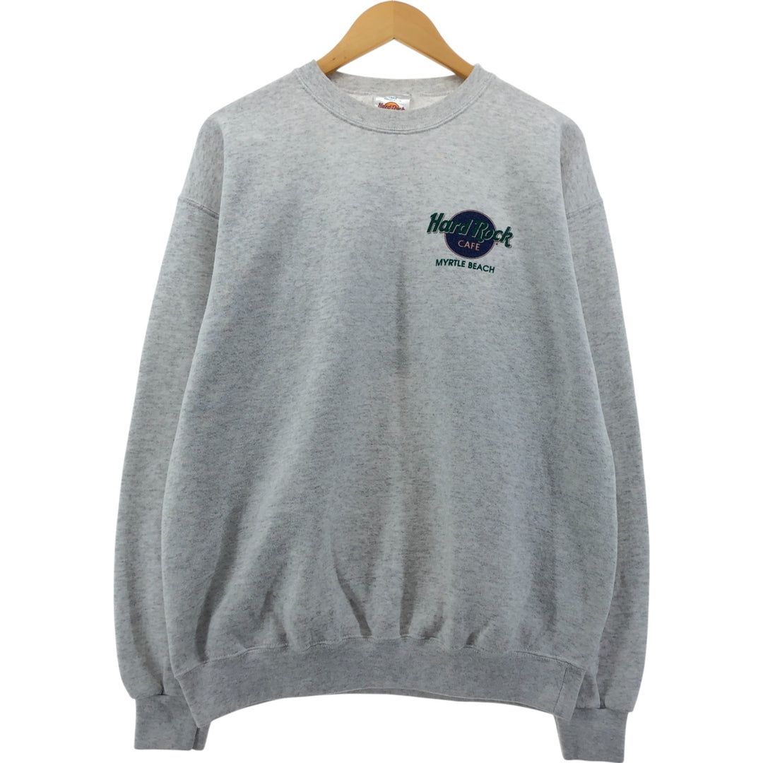 90'S Hard Rock Cafe Advertising Sweatshirt, Made in USA, Men's L, Vintage cotton gray type Vintage Second Hand