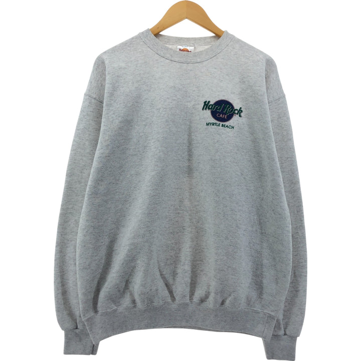 90'S Hard Rock Cafe Advertising Sweatshirt, Made in USA, Men's L, Vintage cotton gray type Vintage Second Hand