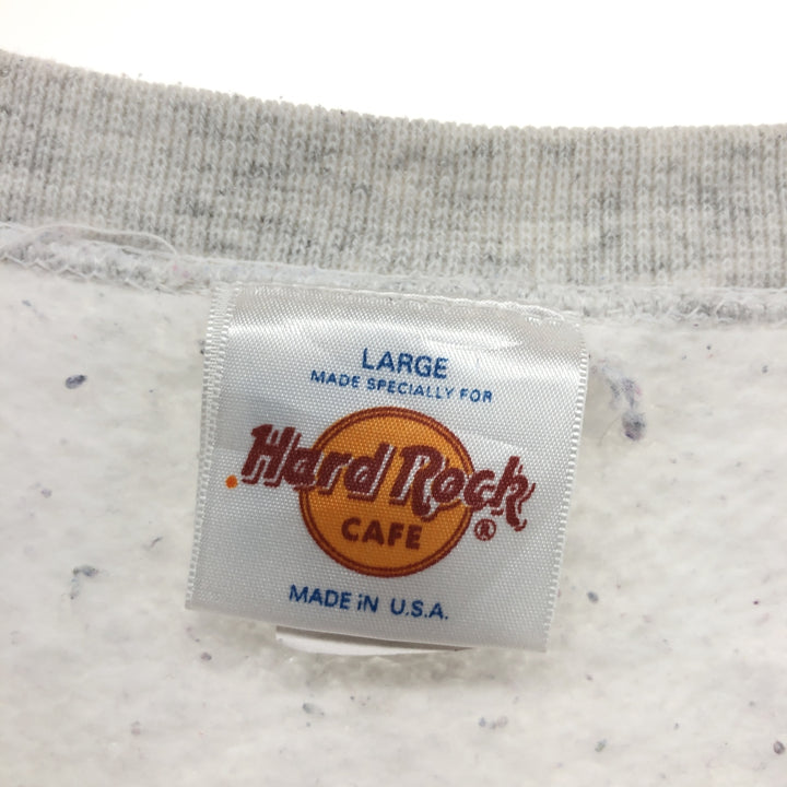 90'S Hard Rock Cafe Advertising Sweatshirt, Made in USA, Men's L, Vintage cotton gray type Vintage Second Hand