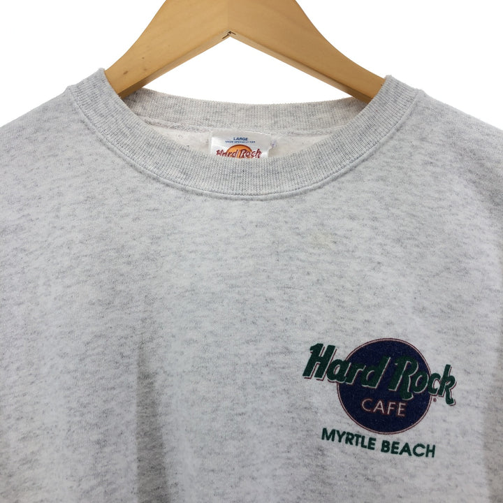 90'S Hard Rock Cafe Advertising Sweatshirt, Made in USA, Men's L, Vintage cotton gray type Vintage Second Hand