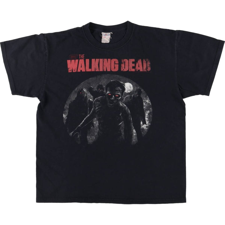 Jerzees THE WALKING DEAD Movie T-shirt for men (size L) unclear black type Vintage Second Hand
