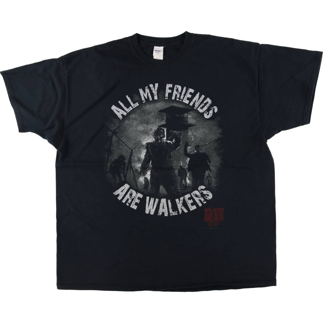Gildan THE WALKING DEAD Movie T-shirt for men, size XXL cotton black type Vintage Second Hand