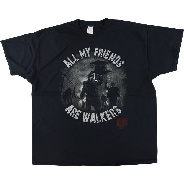 Gildan THE WALKING DEAD Movie T-shirt for men, size XXL cotton black type Vintage Second Hand