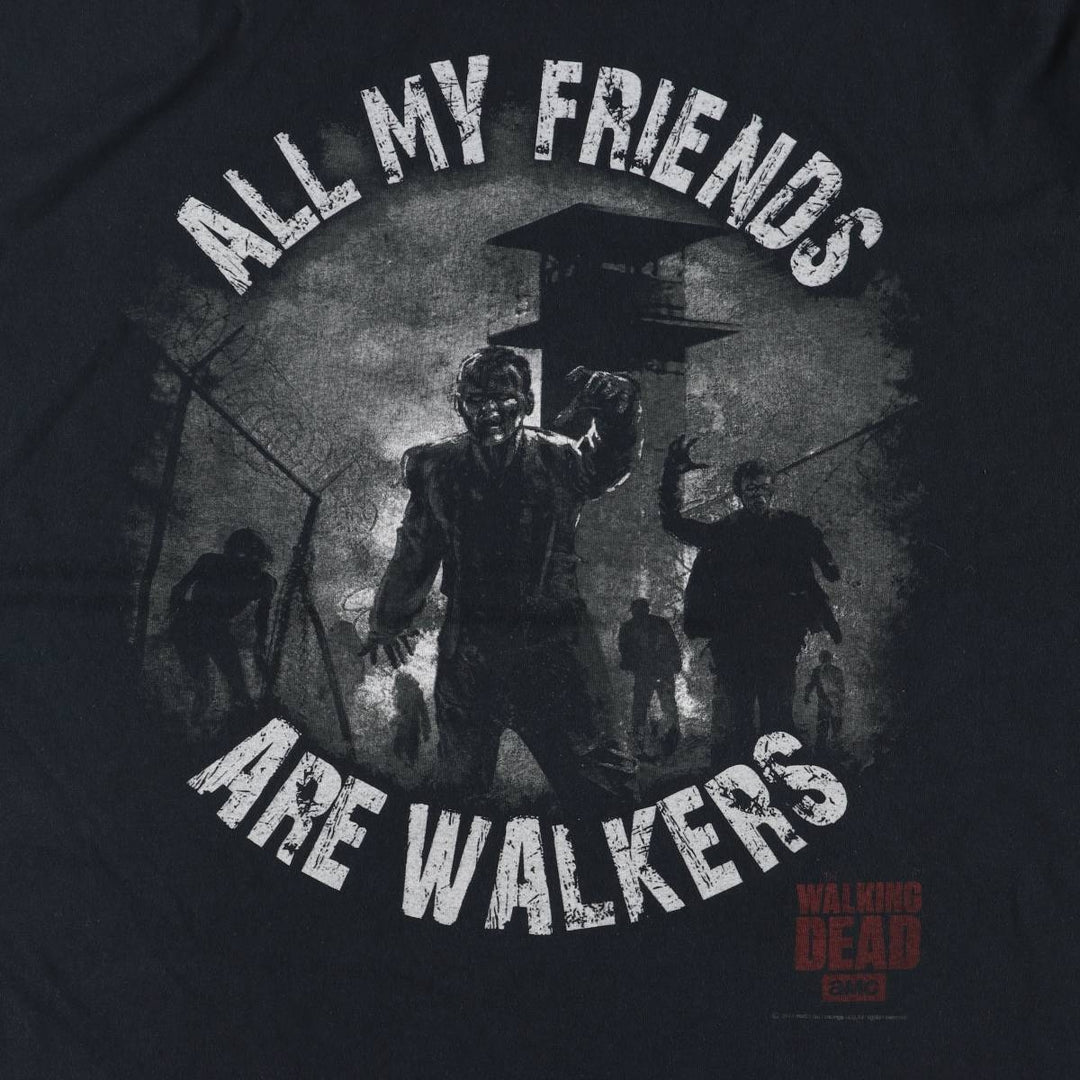Gildan THE WALKING DEAD Movie T-shirt for men, size XXL cotton black type Vintage Second Hand