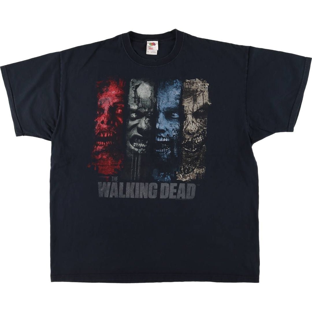 Fruit of the Loom FRUIT OF THE LOOM THE WALKING DEAD Walking Dead Movie T-shirt Men's XXL cotton black type Vintage Second Hand