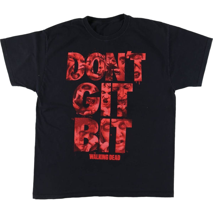 THE WALKING DEAD The Walking Dead Movie T-shirt Men's L size unclear black type Vintage Second Hand