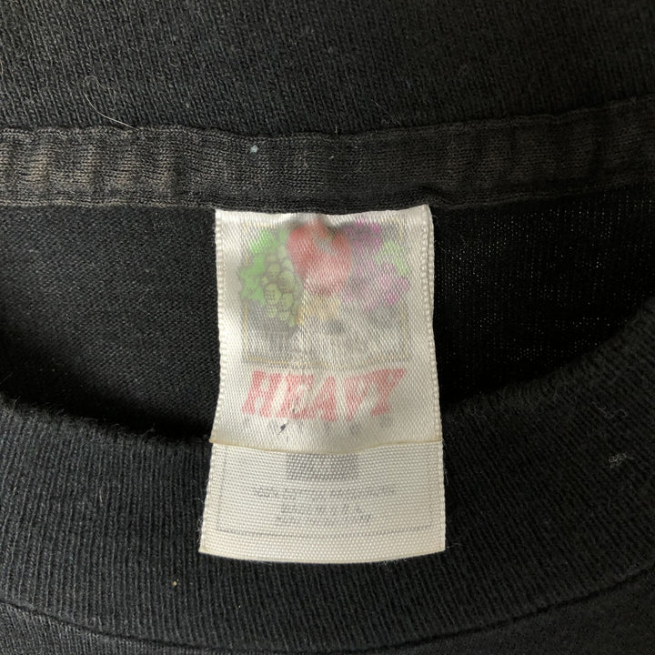 90'S Fruit of the Loom Heavy Cotton Plain Pocket T-Shirt Men's Medium Vintage cotton black type Vintage Second Hand