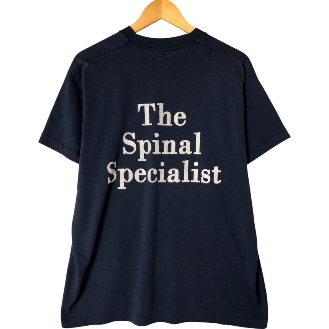 90'S SCREEN STARS Advertising T-shirt Made in USA Men's XL Vintage cotton navy blue type Vintage Second Hand