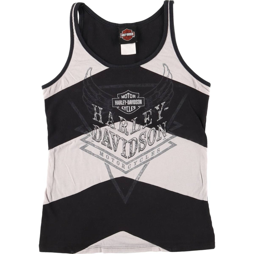 Harley-Davidson Tank Top Made in USA Women's S Size cotton gray type Vintage Second Hand