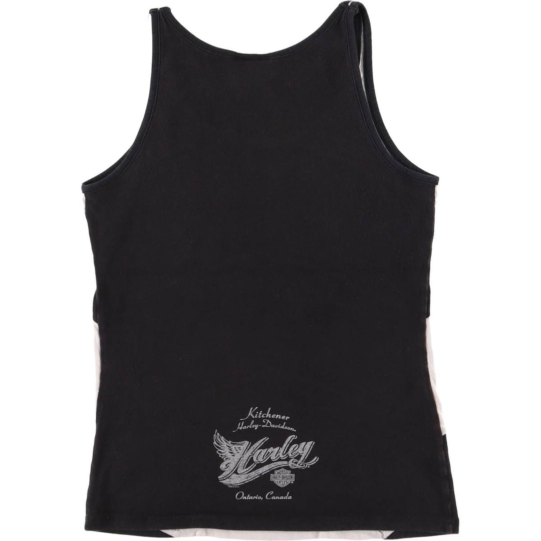 Harley-Davidson Tank Top Made in USA Women's S Size cotton gray type Vintage Second Hand