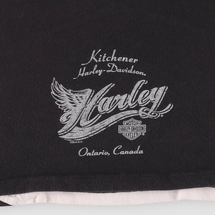 Harley-Davidson Tank Top Made in USA Women's S Size cotton gray type Vintage Second Hand