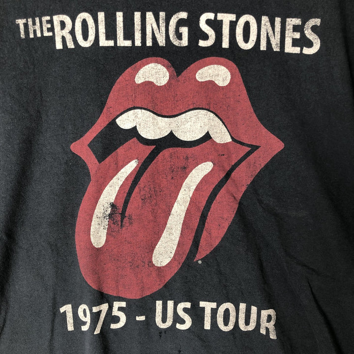 The Rolling Stones Band T-shirt, Band T, Men's L size cotton black type Vintage Second Hand