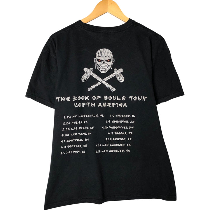 Pacific IRON MAIDEN Iron Maiden Skull Pattern Band T-shirt Band Tee Men's XL cotton black type Vintage Second Hand