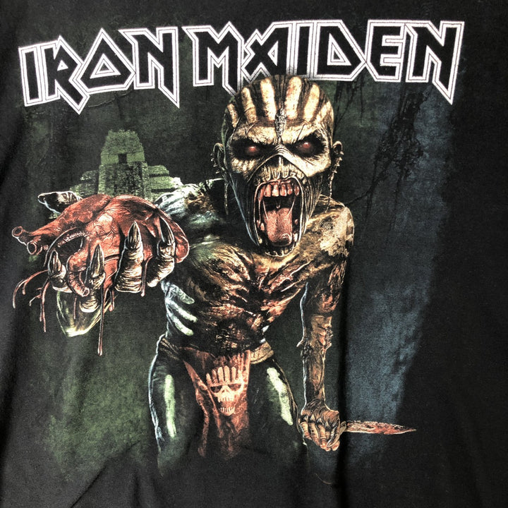 Pacific IRON MAIDEN Iron Maiden Skull Pattern Band T-shirt Band Tee Men's XL cotton black type Vintage Second Hand