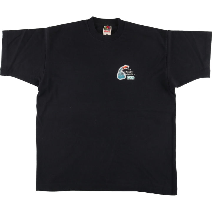 00'S Fruit of the Loom Advertising T-shirt Made in Canada Men's XL cotton black type Vintage Second Hand