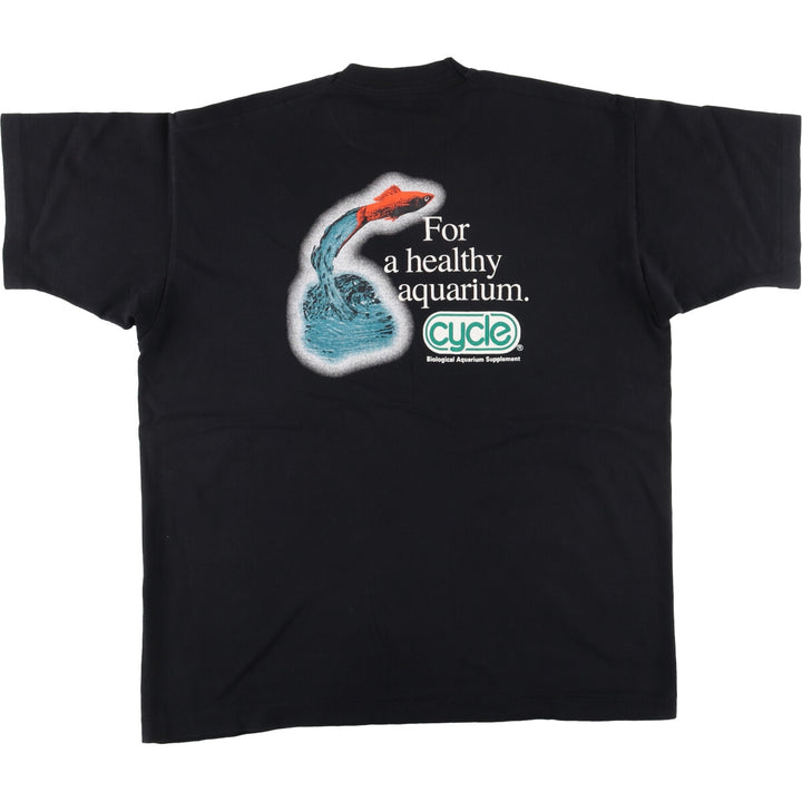 00'S Fruit of the Loom Advertising T-shirt Made in Canada Men's XL cotton black type Vintage Second Hand