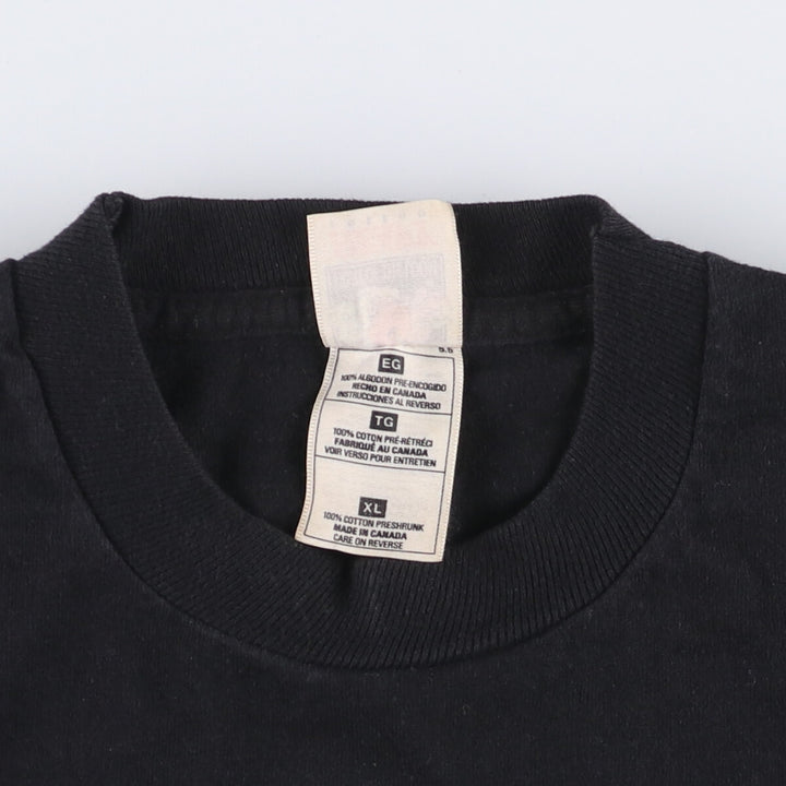 00'S Fruit of the Loom Advertising T-shirt Made in Canada Men's XL cotton black type Vintage Second Hand