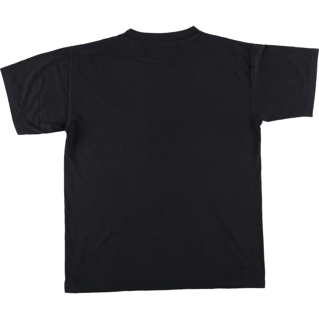 90'S Footprint Print T-Shirt, Men's, Size L, Vintage unclear black type Vintage Second Hand