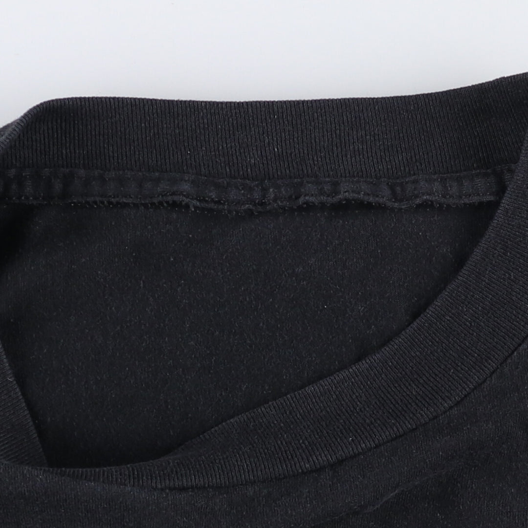 90'S Footprint Print T-Shirt, Men's, Size L, Vintage unclear black type Vintage Second Hand