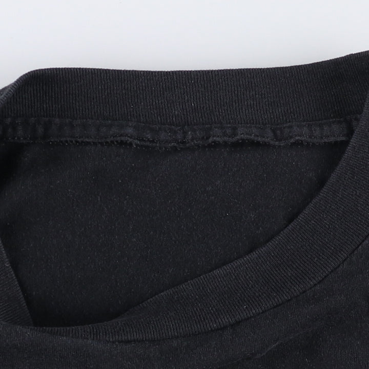 90'S Footprint Print T-Shirt, Men's, Size L, Vintage unclear black type Vintage Second Hand