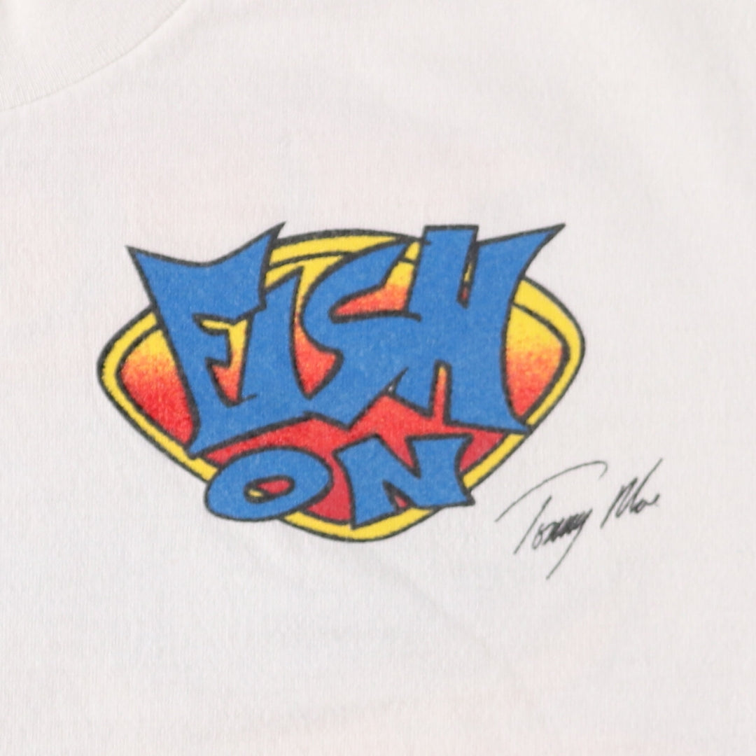 90'S Lee printed T-shirt, made in USA, men's size L, vintage cotton white type Vintage Second Hand