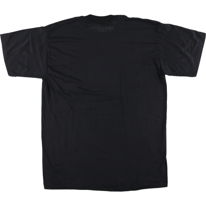 90'S CENTER STAR Message Print T-shirt Made in USA Men's XL Vintage cotton black type Vintage Second Hand