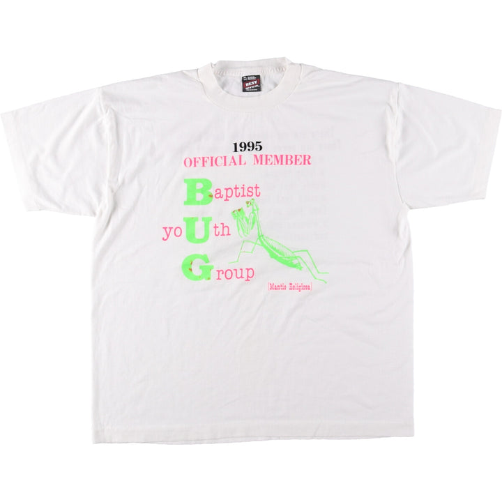 90'S Fruit of the Loom Best Message Print T-Shirt Made in USA Men's XL Vintage cotton white type Vintage Second Hand