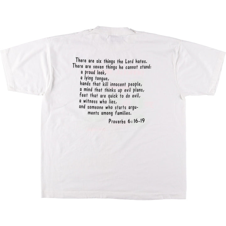 90'S Fruit of the Loom Best Message Print T-Shirt Made in USA Men's XL Vintage cotton white type Vintage Second Hand