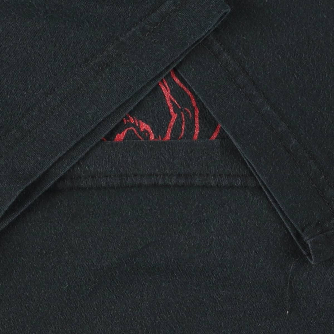 LED ZEPPELIN Led Zeppelin Band T-shirt Band T Men's M size unclear black type Vintage Second Hand