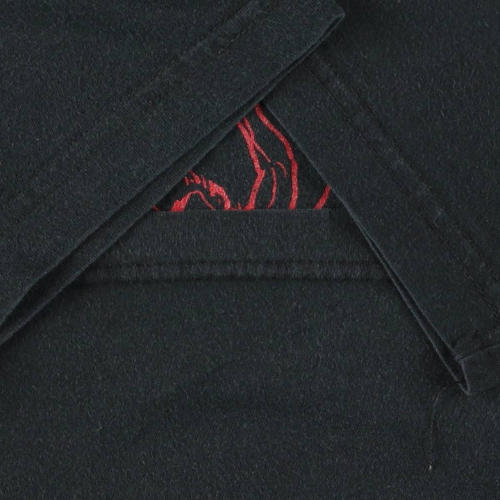 LED ZEPPELIN Led Zeppelin Band T-shirt Band T Men's M size unclear black type Vintage Second Hand