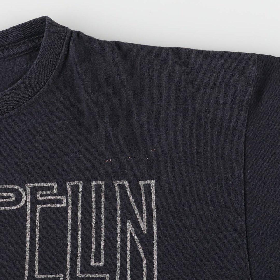 Anvil LED ZWPPELIN Led Zeppelin Band T-Shirt Band Tee Men's L size cotton black type Vintage Second Hand