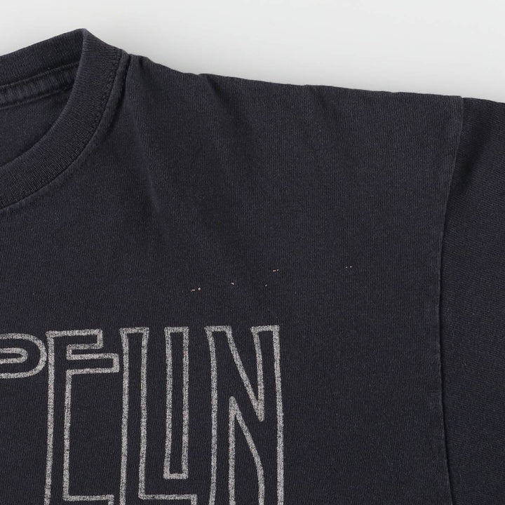 Anvil LED ZWPPELIN Led Zeppelin Band T-Shirt Band Tee Men's L size cotton black type Vintage Second Hand