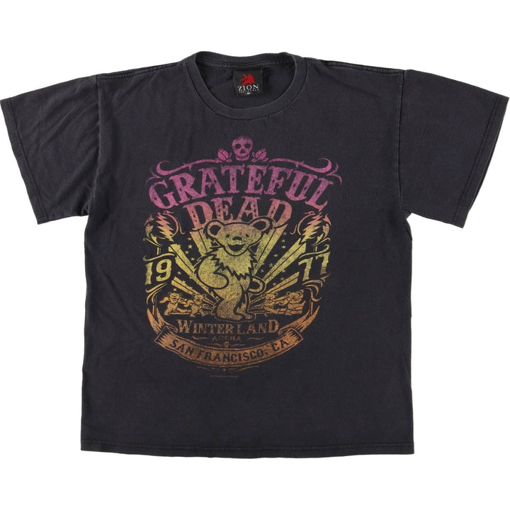 ZION GREATFUL DEAD Grateful Dead Made in USA Men's M size cotton black type Vintage Second Hand