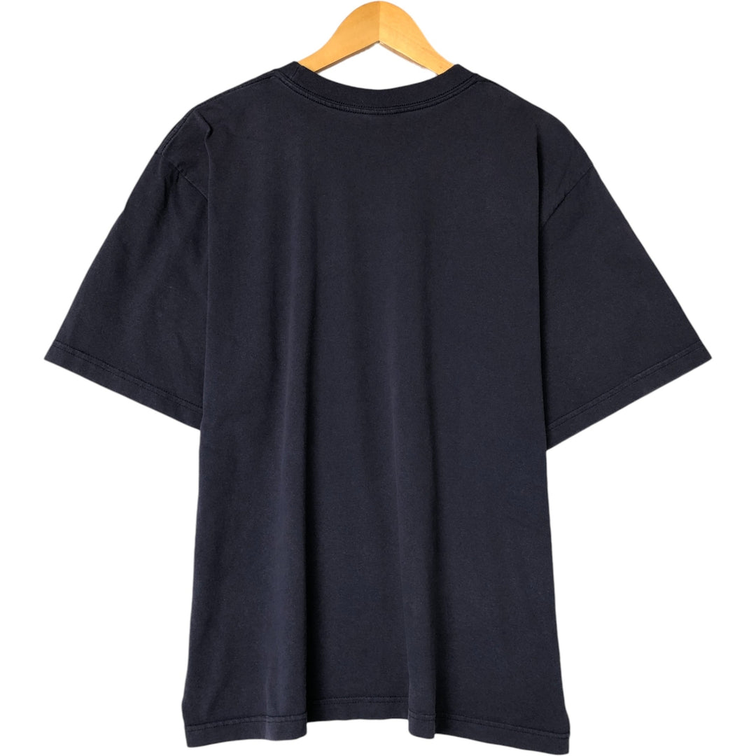 Timberland Short Sleeve Logo T-Shirt, Men's Size L cotton navy blue type Vintage Second Hand