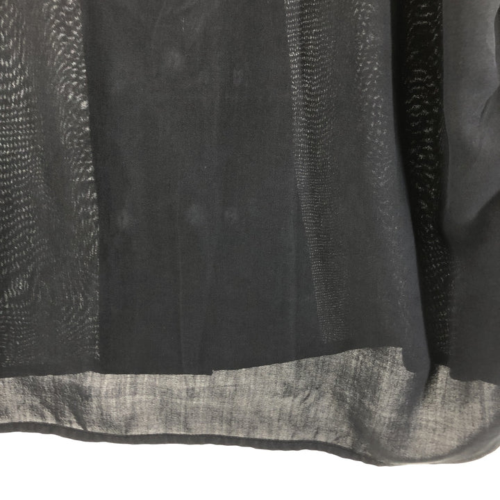 AXIST Two-tone open collar short sleeve silk shirt, box shirt, men's XL size silk black type Vintage Second Hand