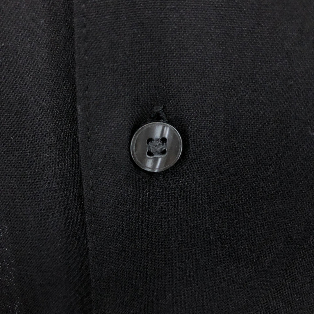 AXIST Short Sleeve Silk Shirt, Men's XL Size, Open Collar, Box Shirt, Two Tone silk black type Vintage Second Hand