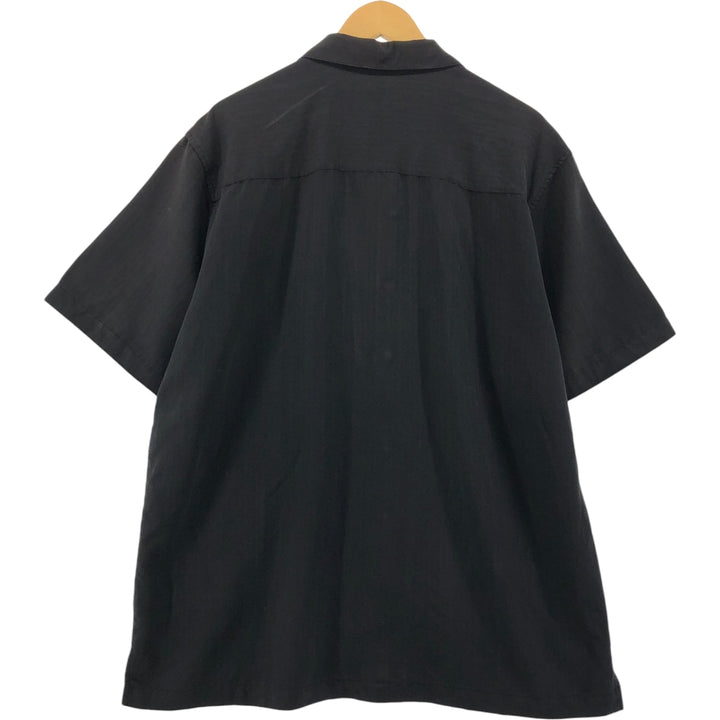 CHEROKEE Two-tone open collar short sleeve box shirt, men's XL size unclear gray type Vintage Second Hand