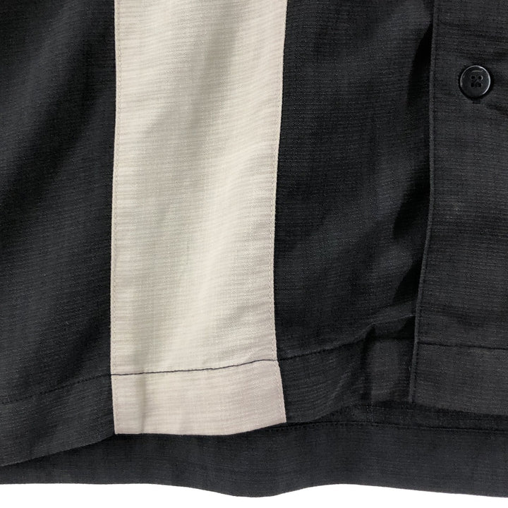 CHEROKEE Two-tone open collar short sleeve box shirt, men's XL size unclear gray type Vintage Second Hand