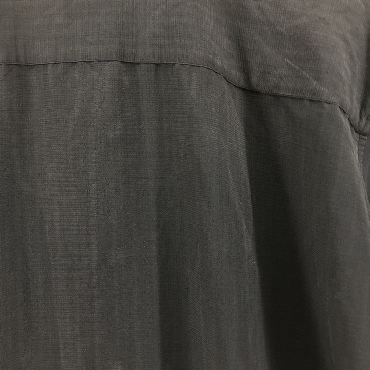 CHEROKEE Two-tone open collar short sleeve box shirt, men's XL size unclear gray type Vintage Second Hand