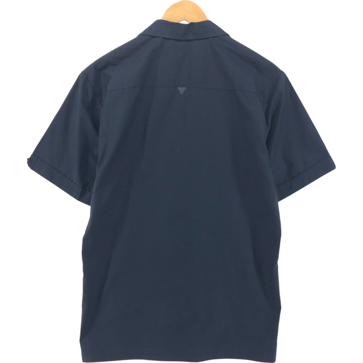 Cafe Luna Short Sleeve Open Collar Mexican Shirt Cuban Shirt Box Shirt Men's M Size cotton black type Vintage Second Hand