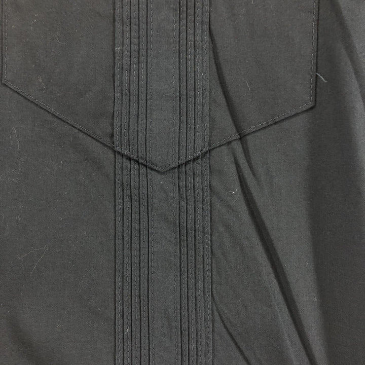 Cafe Luna Short Sleeve Open Collar Mexican Shirt Cuban Shirt Box Shirt Men's M Size cotton black type Vintage Second Hand